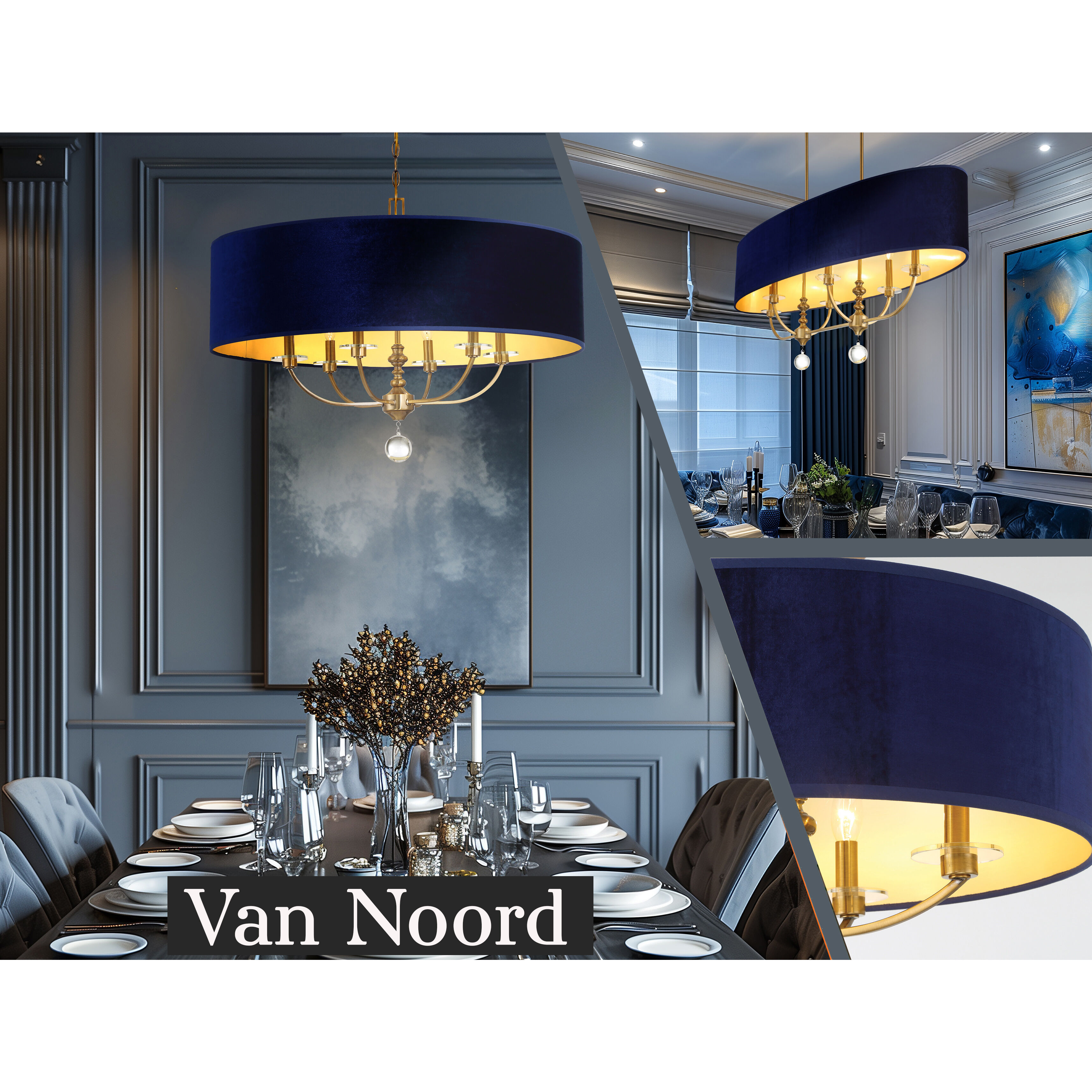 Van Noord 6 Light 32 inch Oxidized Aged Brass Pendant Ceiling Light